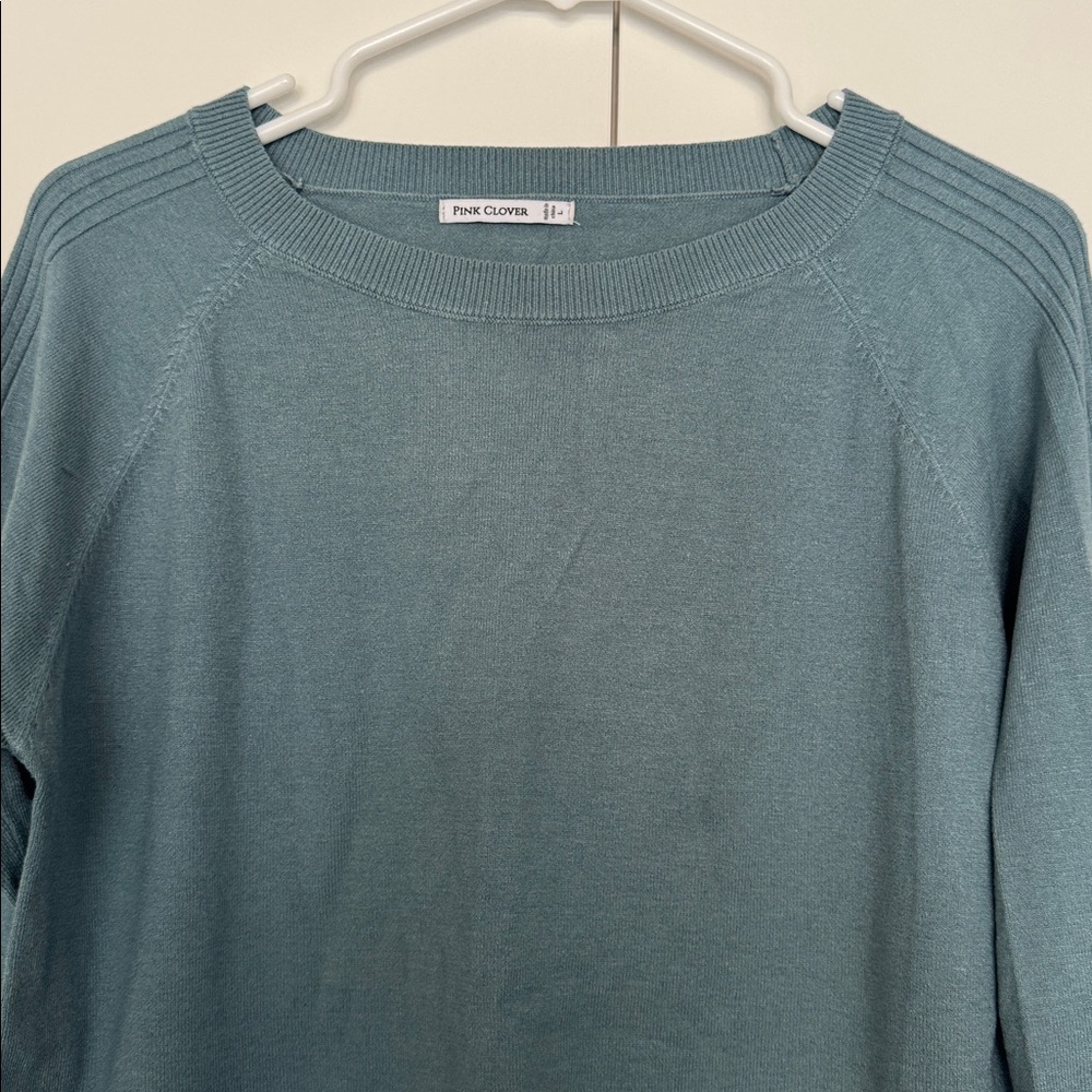 Pink Clover Teal Knit Sweater - Picture 8 of 11